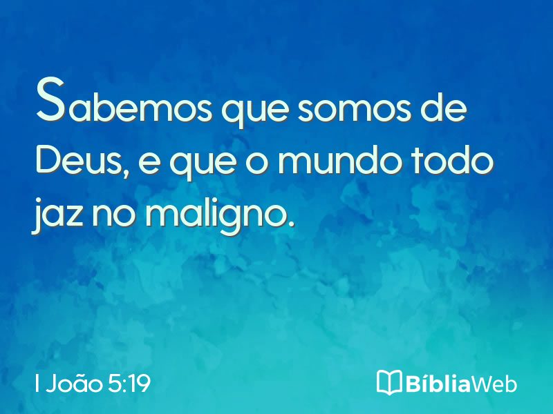 I João 5:19 em imagem para compartilhar