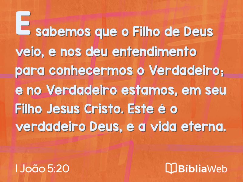 I João 5:20 em imagem para compartilhar
