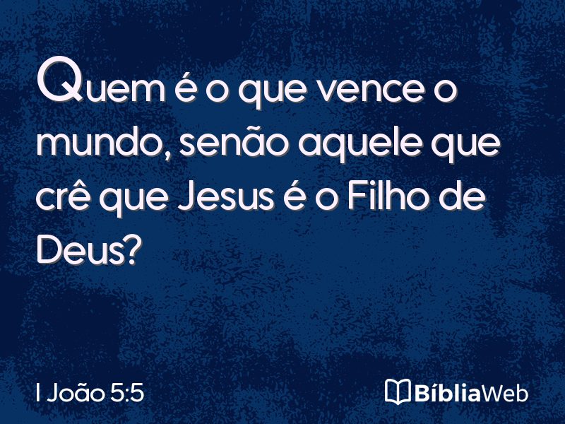 I João 5:5 em imagem para compartilhar