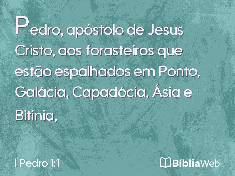 I Pedro 1:1 em imagem para compartilhar
