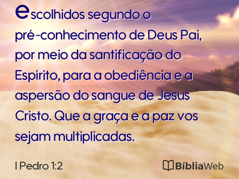 I Pedro 1:2 em imagem para compartilhar