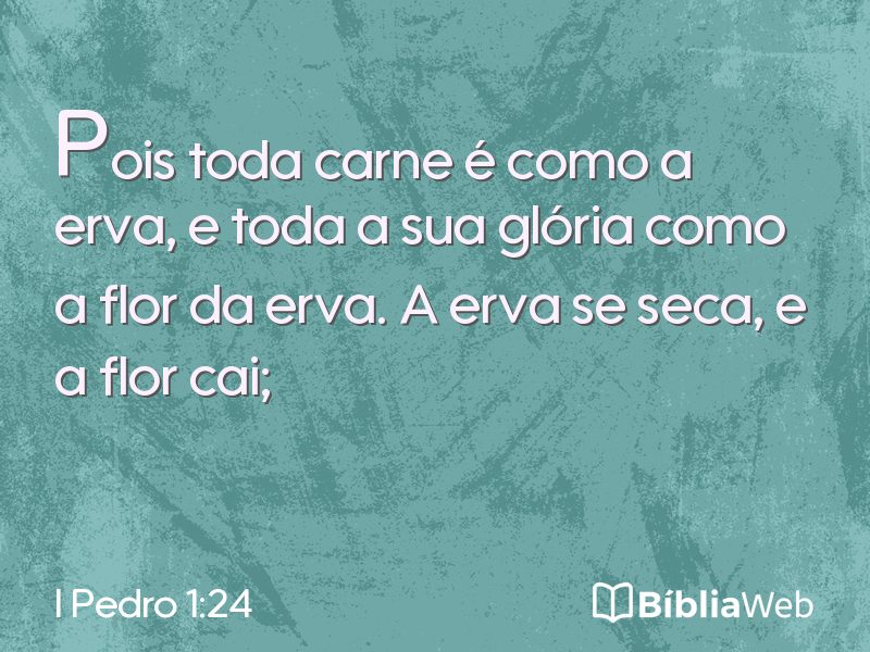 I Pedro 1:24 em imagem para compartilhar