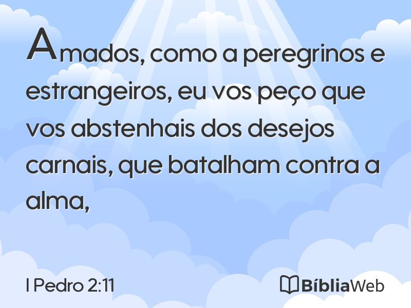I Pedro 2:11 em imagem para compartilhar