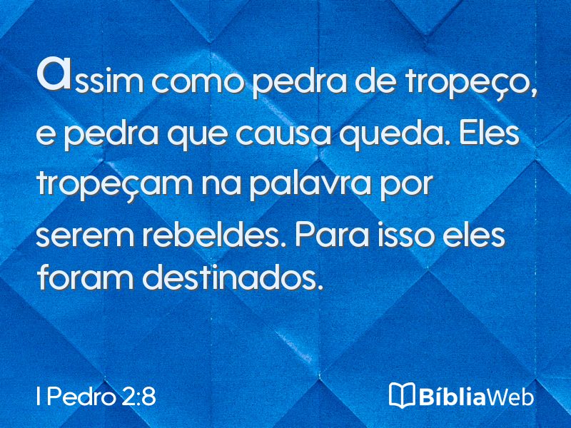 I Pedro 2:8 em imagem para compartilhar