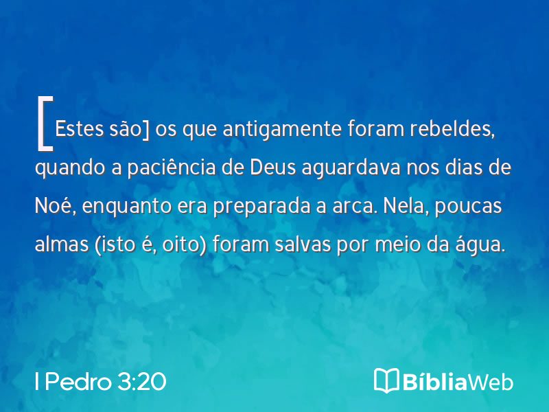 I Pedro 3:20 em imagem para compartilhar