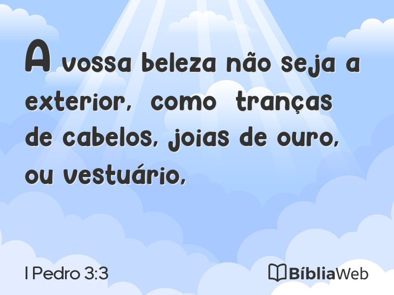 I Pedro 3:3 em imagem para compartilhar