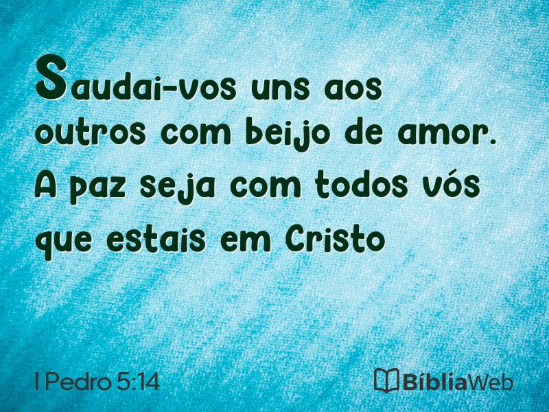 I Pedro 5:14 em imagem para compartilhar