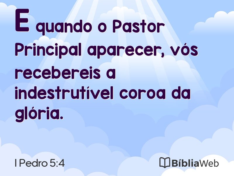 I Pedro 5:4 em imagem para compartilhar