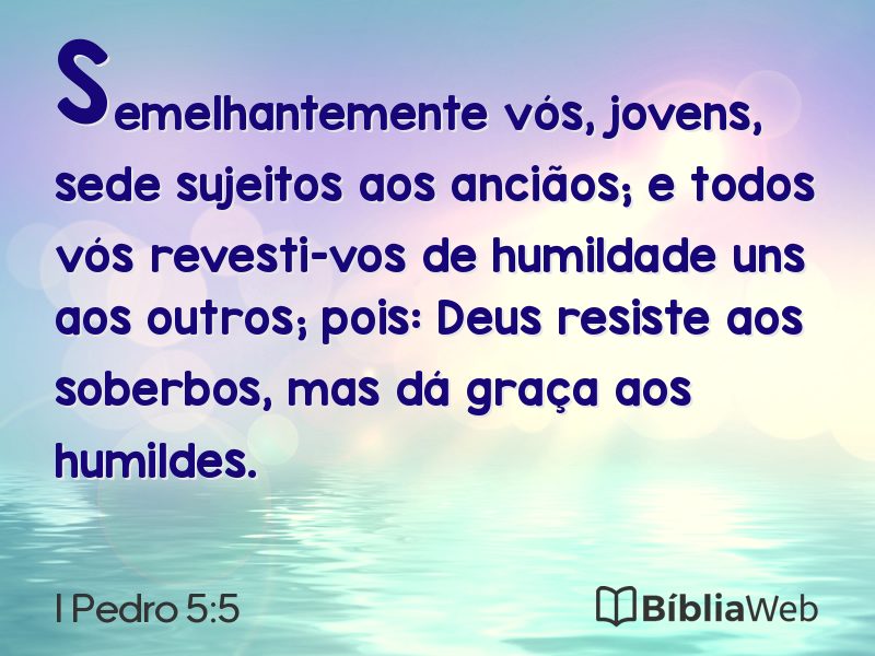 I Pedro 5:5 em imagem para compartilhar