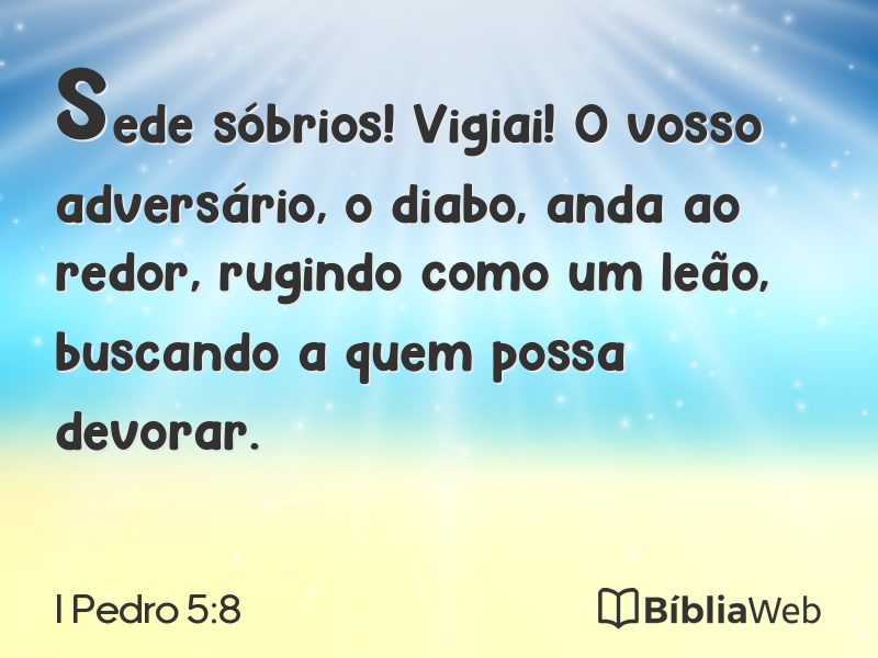 I Pedro 5:8 em imagem para compartilhar