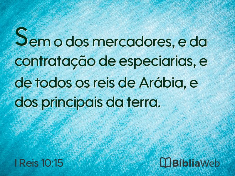 I Reis 10:15 em imagem para compartilhar