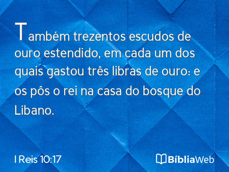 I Reis 10:17 em imagem para compartilhar
