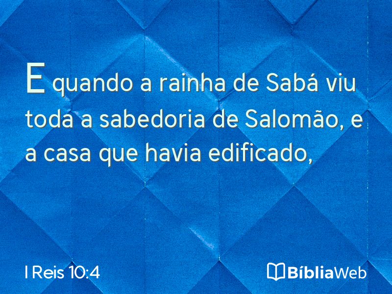 I Reis 10:4 em imagem para compartilhar