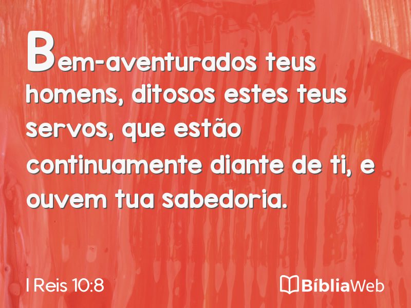 I Reis 10:8 em imagem para compartilhar