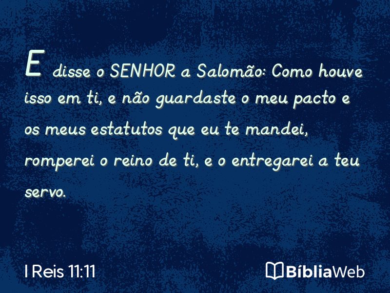 I Reis 11:11 em imagem para compartilhar