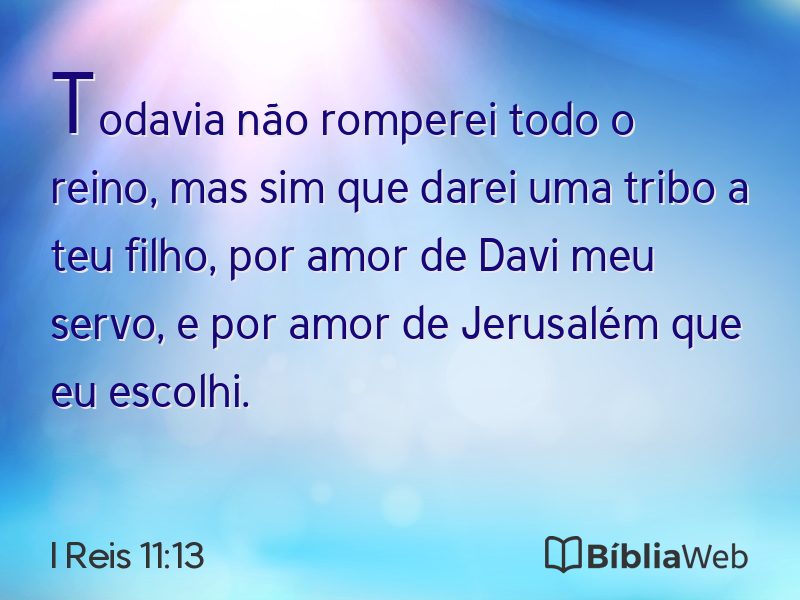 I Reis 11:13 em imagem para compartilhar