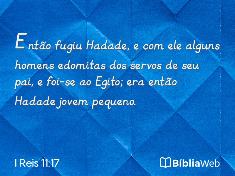 I Reis 11:17 em imagem para compartilhar