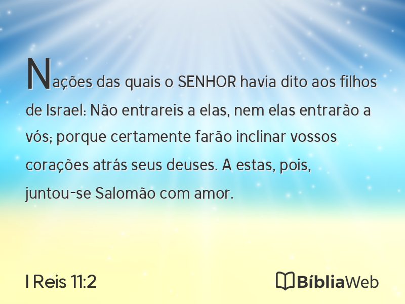 I Reis 11:2 em imagem para compartilhar