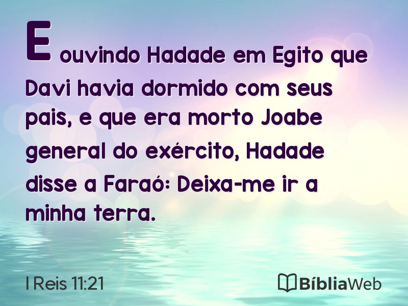 I Reis 11:21 em imagem para compartilhar