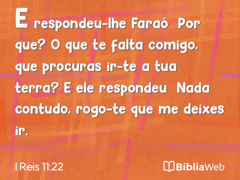 I Reis 11:22 em imagem para compartilhar