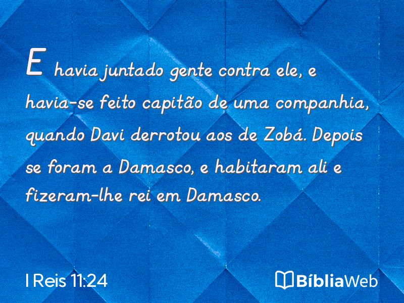 I Reis 11:24 em imagem para compartilhar