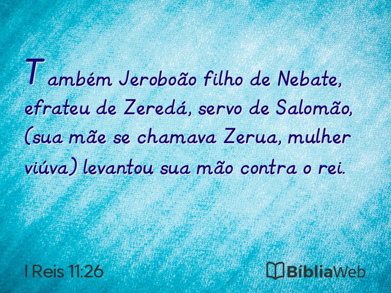 I Reis 11:26 em imagem para compartilhar