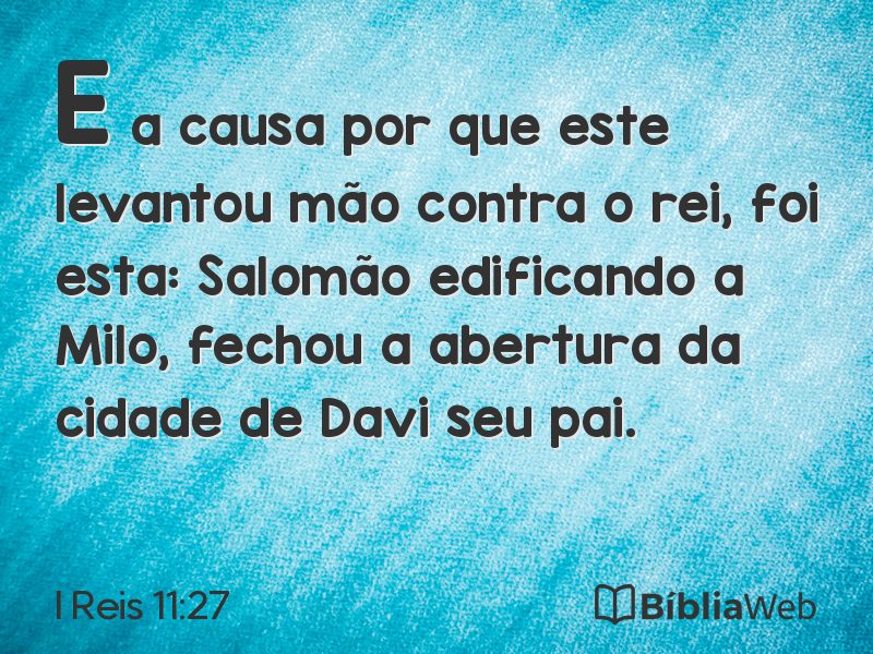 I Reis 11:27 em imagem para compartilhar