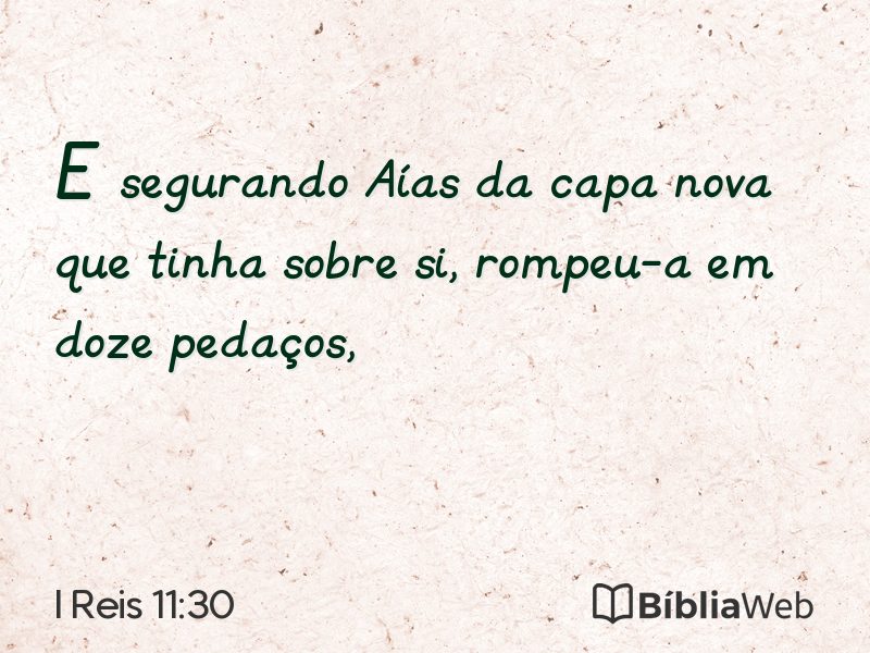 I Reis 11:30 em imagem para compartilhar