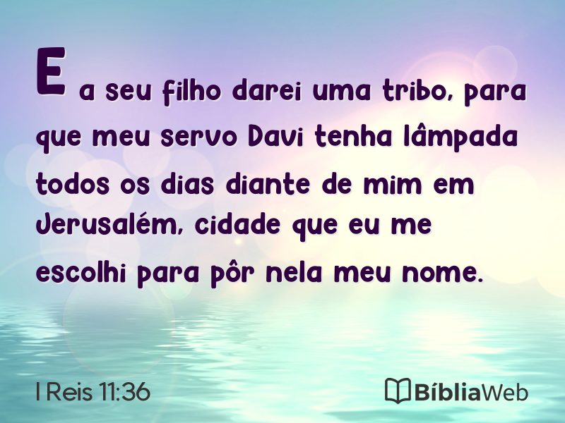I Reis 11:36 em imagem para compartilhar