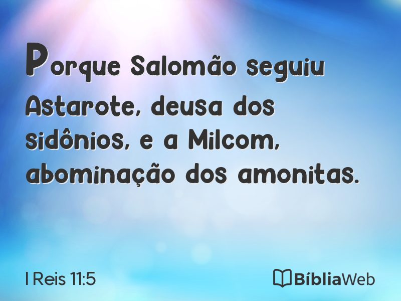 I Reis 11:5 em imagem para compartilhar