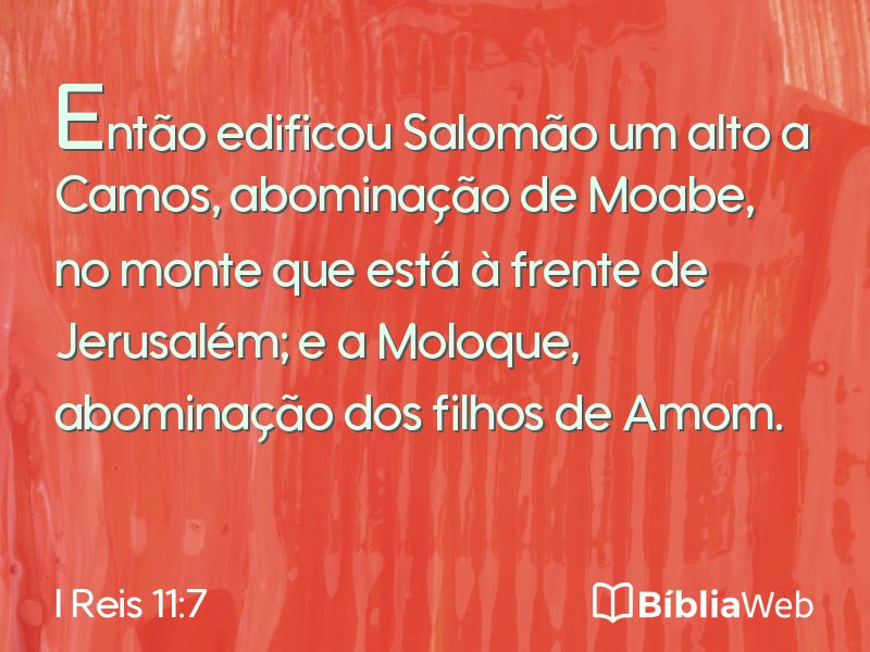 I Reis 11:7 em imagem para compartilhar