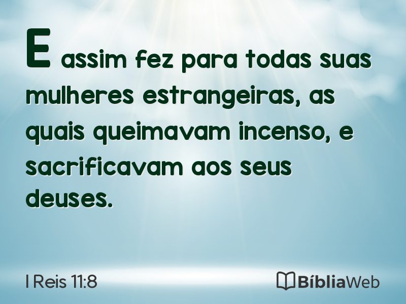 I Reis 11:8 em imagem para compartilhar