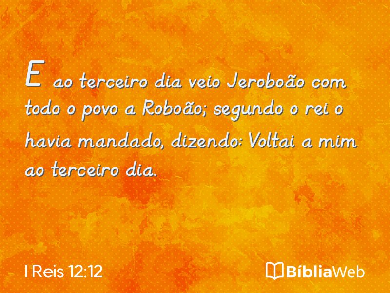 I Reis 12:12 em imagem para compartilhar