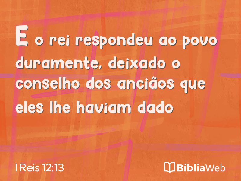I Reis 12:13 em imagem para compartilhar