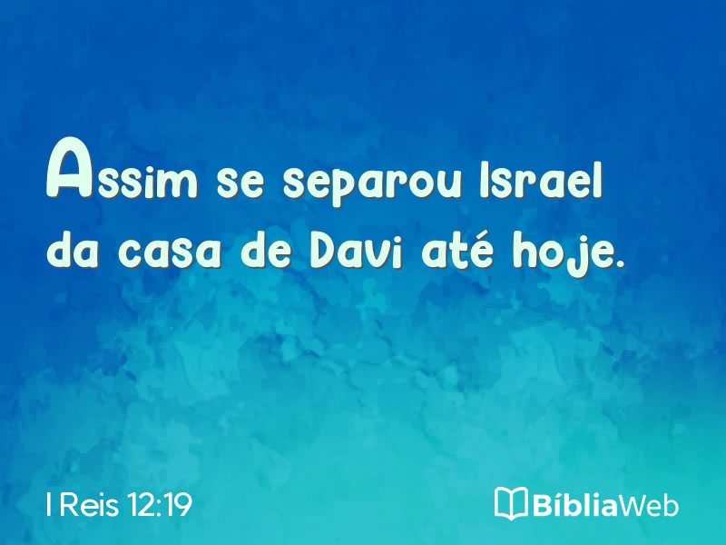 I Reis 12:19 em imagem para compartilhar