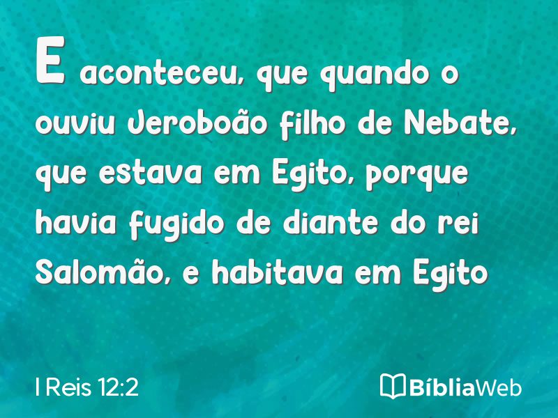 I Reis 12:2 em imagem para compartilhar
