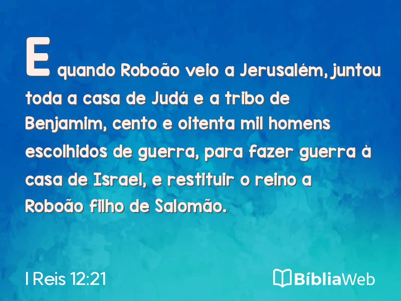 I Reis 12:21 em imagem para compartilhar