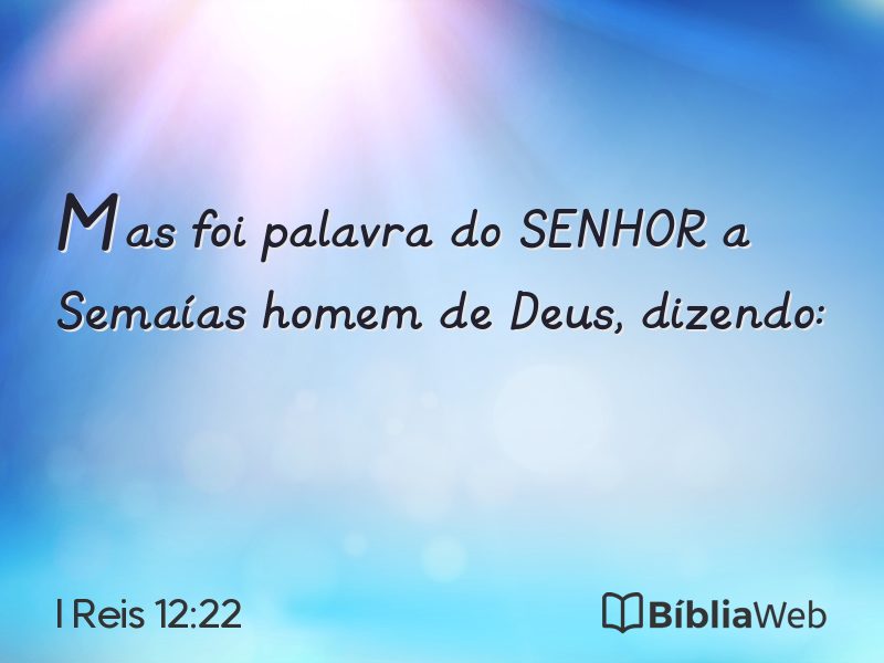 I Reis 12:22 em imagem para compartilhar