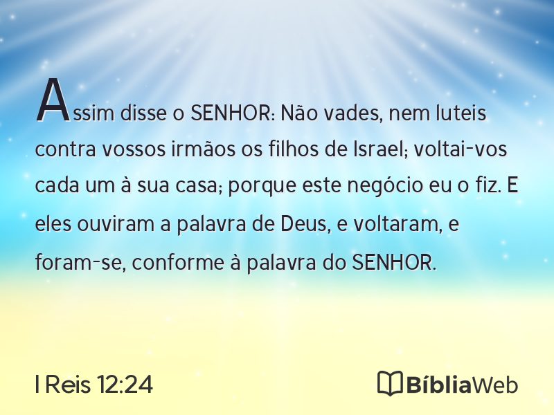 I Reis 12:24 em imagem para compartilhar