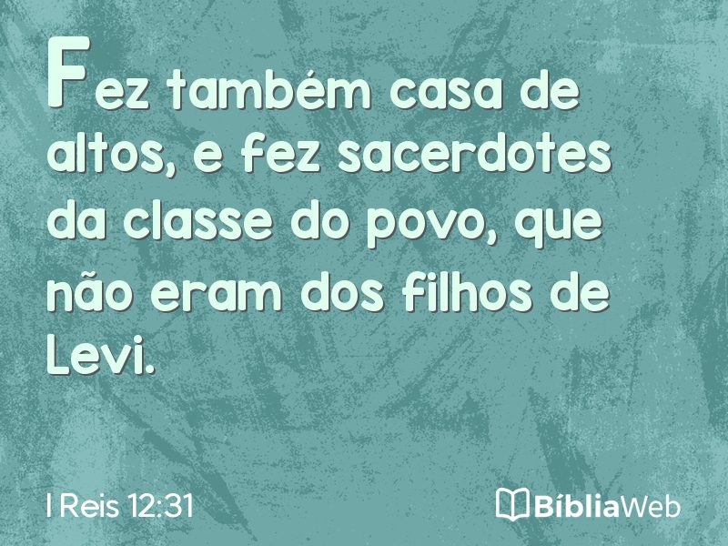 I Reis 12:31 em imagem para compartilhar