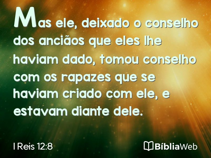 I Reis 12:8 em imagem para compartilhar