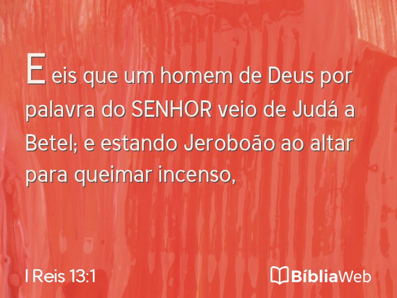 I Reis 13:1 em imagem para compartilhar
