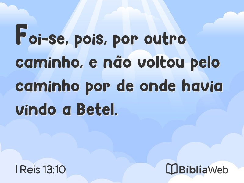 I Reis 13:10 em imagem para compartilhar