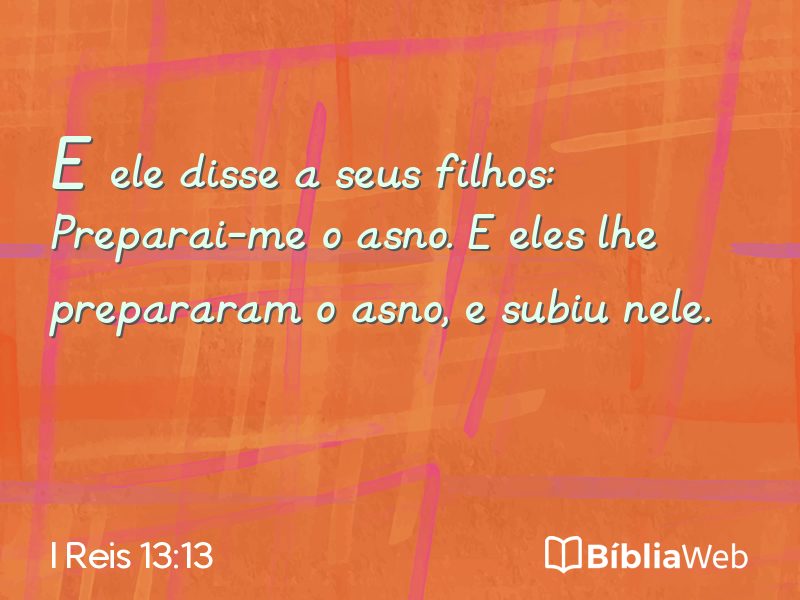 I Reis 13:13 em imagem para compartilhar