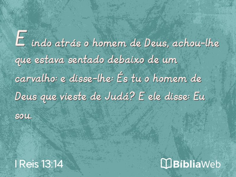 I Reis 13:14 em imagem para compartilhar