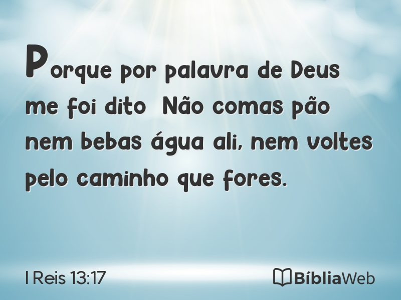 I Reis 13:17 em imagem para compartilhar