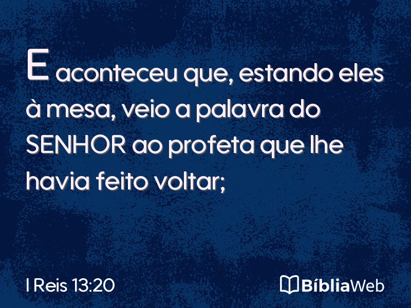 I Reis 13:20 em imagem para compartilhar
