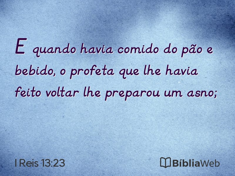 I Reis 13:23 em imagem para compartilhar