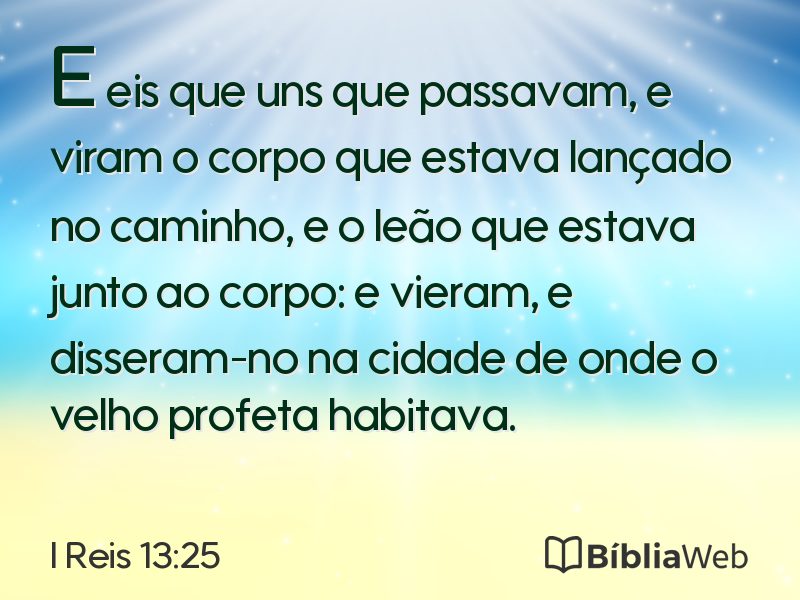 I Reis 13:25 em imagem para compartilhar