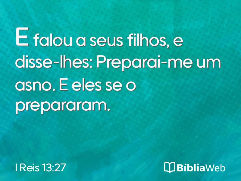 I Reis 13:27 em imagem para compartilhar